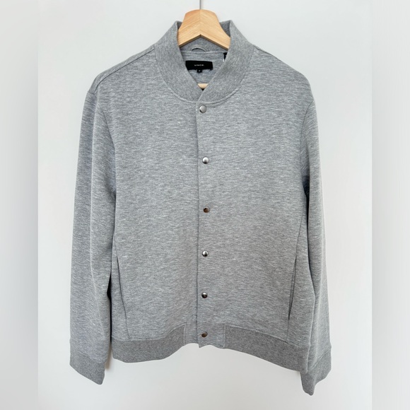 Vince Men’s Bomber Varsity letterman jacket size medium in grey - Picture 7 of 9